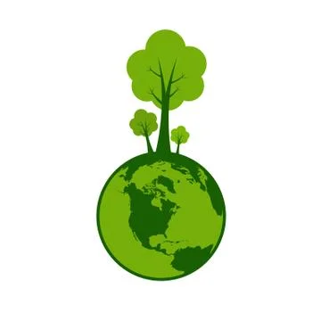 Green Ecology save the world Stock Illustration
