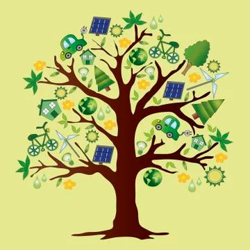 Green ecology tree Stock Illustration