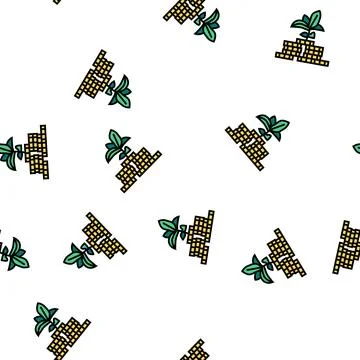 Green economy vector seamless pattern Illustrazione stock
