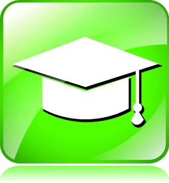 Green education icon Stock Illustration