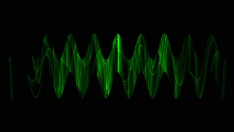 Green eerie light pattern floating slowly on black background Stock Footage 214020335