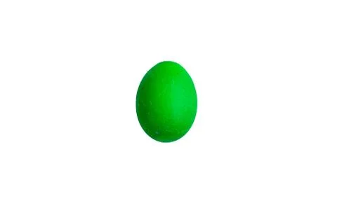 Green egg for easter holiday on a white background isolate Stock-Fotos