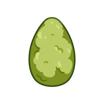 Green egg shape featuring creative garden hedge texture illustration Stock Illustration