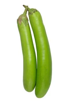 Green eggplant Separately on white background,clipping path Stock Photos