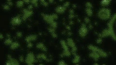 Green elastic bubbles. Motion.Animation with small bubbles that fly in different Stock Illustration