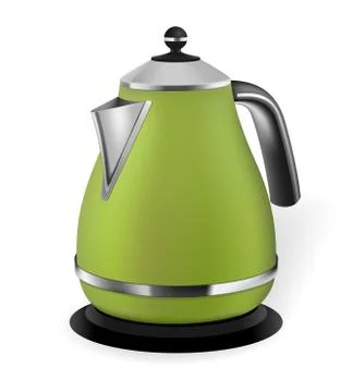 Green electric kettle Stock Illustration