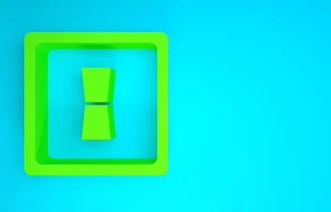 Green Electric light switch icon isolated on blue background. On and Off icon イラスト素材