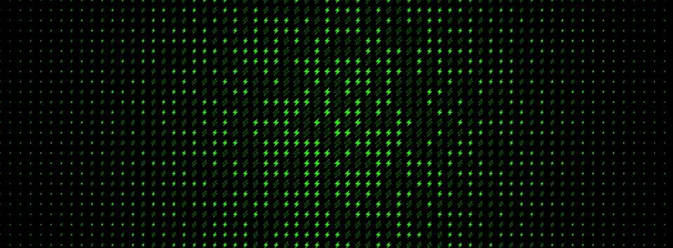 Green electric pattern energy current, lightning bolt icons texture glowing on 스톡 일러스트