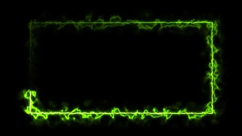 Green Electric Rectangle Frame Effect abstract background Stock-Footage 317452805