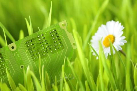 Green electric technology Stock Photos