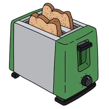 The green electric toaster Stock Illustration