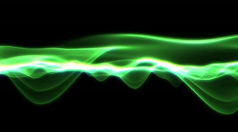Green Electric Wave Video stock 865936