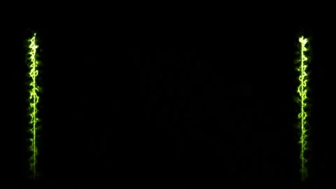 Green electric waves appear from bottom to top on the left and right and Stock Footage 278307207