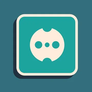 Green Electrical outlet icon isolated on green background. Power socket. Rosette Stock Illustration