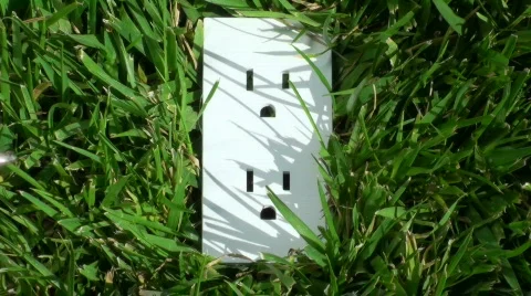 Green electrical outlet V1 - HD  Stock Footage 505292