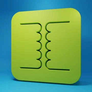 Green Electrical transformer icon isolated on blue background. Minimalism c.. Stock Illustration