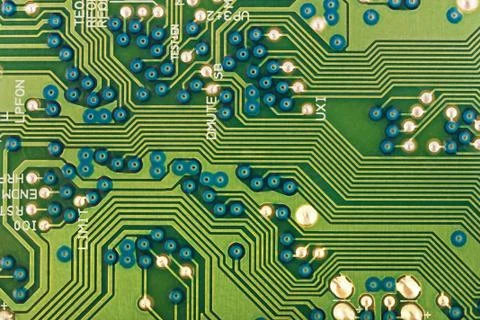 Green electronic circuits Stock Photos
