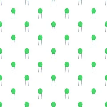 Green electronic components creating seamless circuit pattern Stock Illustration
