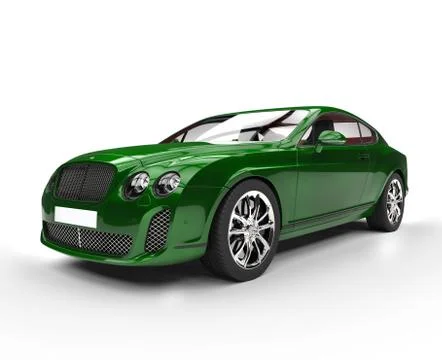 Green Elegant Car Stock Illustration