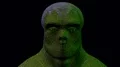 Green Elemental head 3D Animation turn head and open eyes intro 4k or 4k+ Resolution