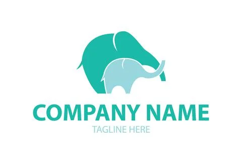 Green Elephant Logo Design Concept	 Illustrazione stock
