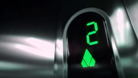 Green Elevator digits. Video stock 73503245
