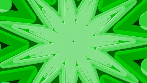 Green Eleven Point Star Rotating Stock Footage 100260418