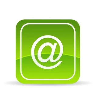 Green email icon Stock Illustration