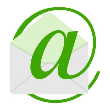 The green email Stock Illustration