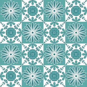 Green emerald ceramic tile mosaic square shape moroccan arabic illustration Ilustración de archivo