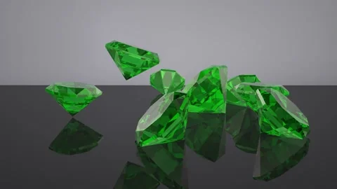 Green emerald diamonds. Stock Footage 131217554