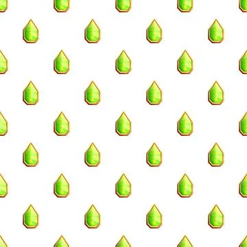 Green emerald gemstones pattern reflecting light Stock Illustration