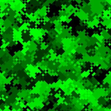 Green emerald halftones pixel clouds seamless pattern vector background texture イラスト素材
