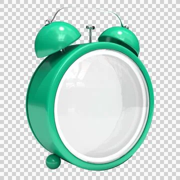 Green empty alarm clock Stock Illustration