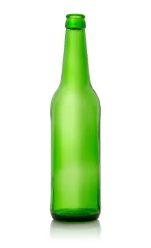 Green empty bottle Stock Photos