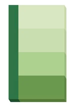 Green Empty Diagram Chart with Four Stage Stock Illustration