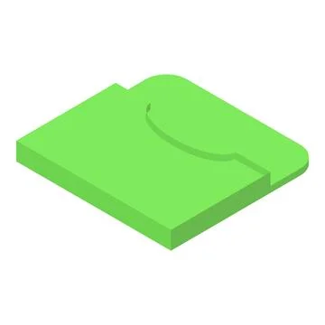 Green empty folder icon representing data storage and organization Illustrazione stock