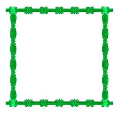 Green empty frame abstract illustration Illustrazione stock