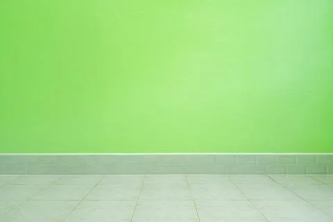 Green empty interior wall background empty space room studio for display prod Stock Photos