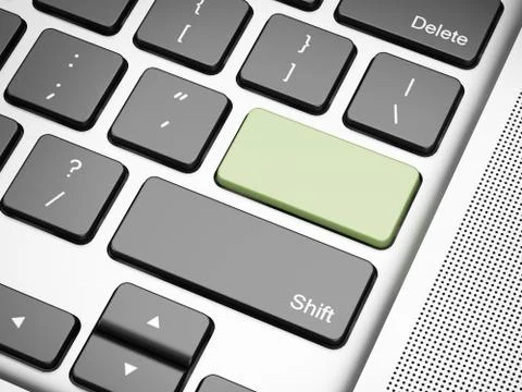 Green empty keyboard button Stock Illustration