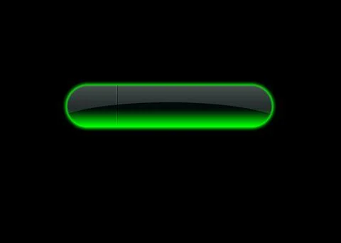Green empty neon button Stock Illustration