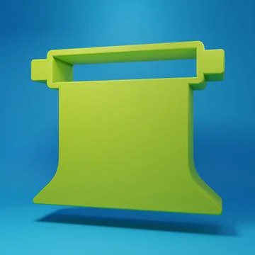 Green Empty photo studio icon isolated on blue background. Screen backdrop... Stock Illustration