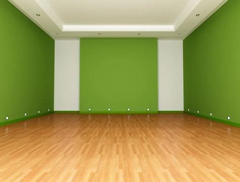 Green empty room Stock Illustration