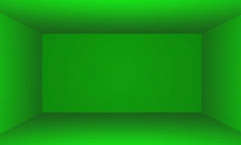 Green empty room studio gradient background Stock Illustration