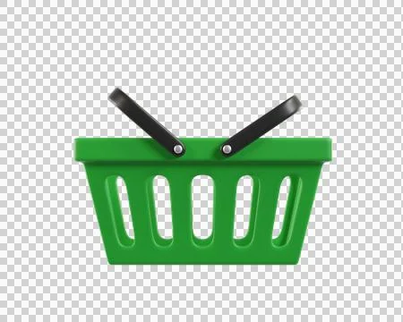 Green empty Shopping Cart Stock Illustration