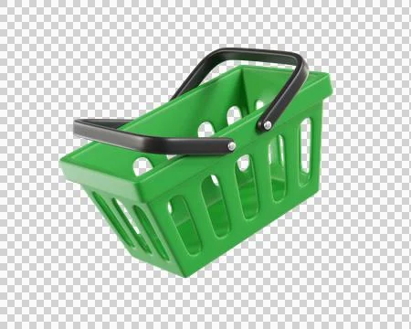 Green empty Shopping Cart Stock Illustration