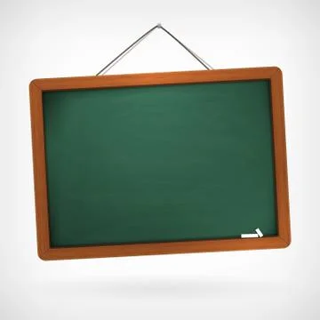 Green empty vector chalkboard. isolated from background. layered. Stock-Illustration