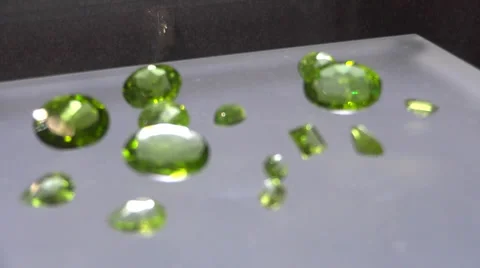 Green emrald gems Stock Footage 34651305