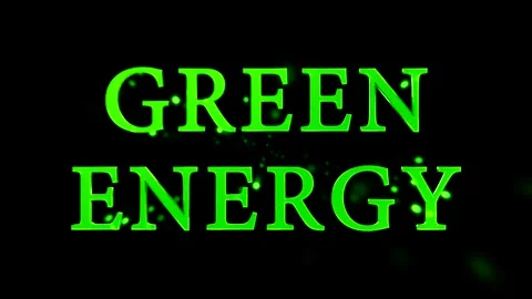 Green energy 3d text with alpha channel Stock Footage 144105029