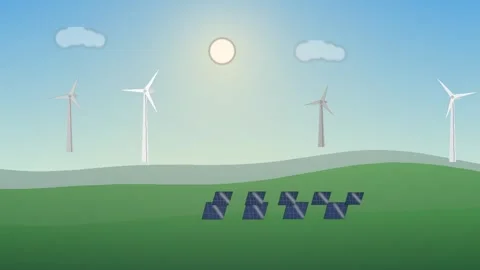 Green energy animation Stock Footage 341905378